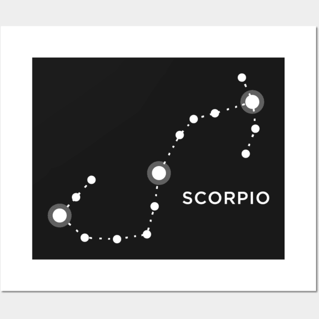 Scorpio Zodiac Constellation Sign Wall Art by writewin